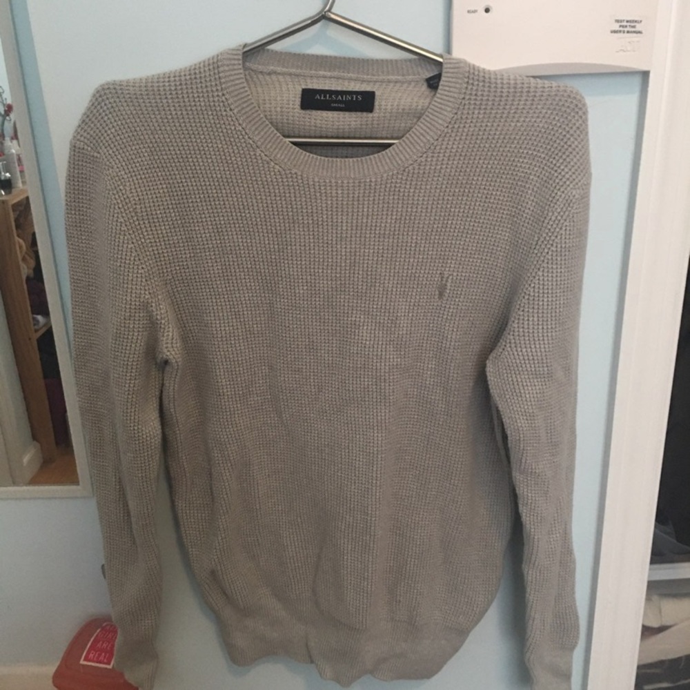 ALL SAINTS gray knit sweater